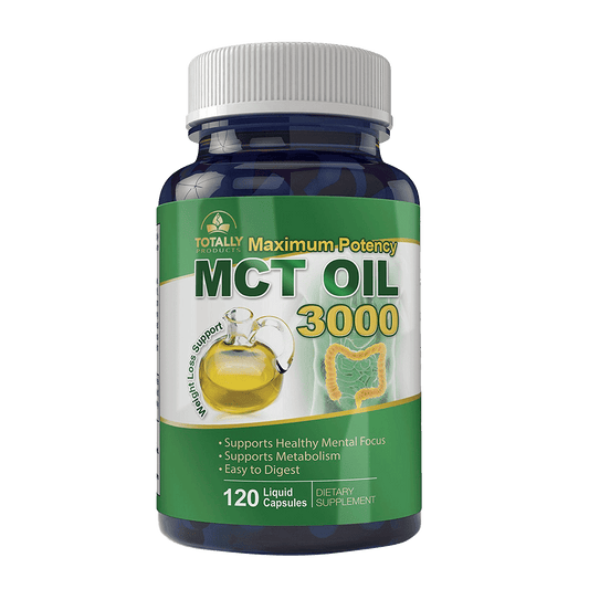 Maximum Potency 100% Pure MCT Oil Capsules - 3000 mg - 120 Cold Pressed Softgels