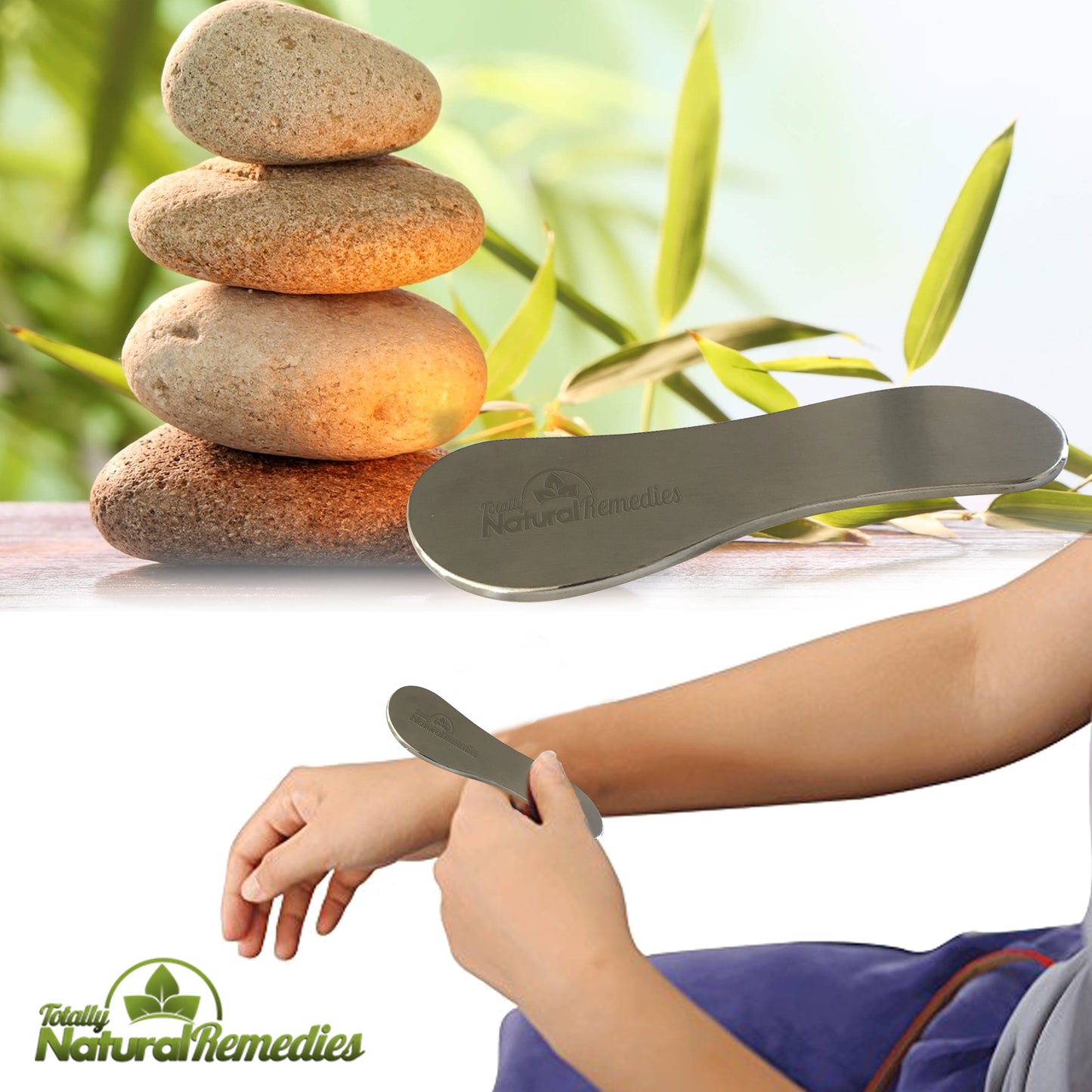 Premium Handmade 100% Stainless Steel Gua Sha Massage Scraping Tool - S Shape - Myofascial Muscle Relief
