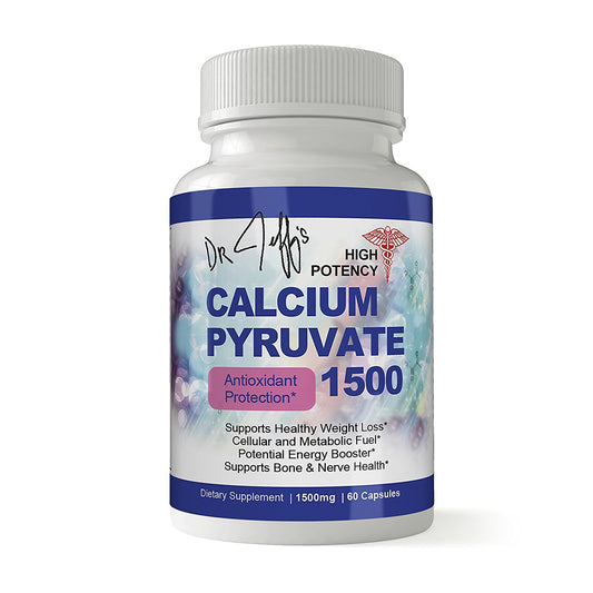 Dr. Jeff's High Potency Calcium Pyruvate 1500mg Daily Antioxidant Formula (60 Capsules)