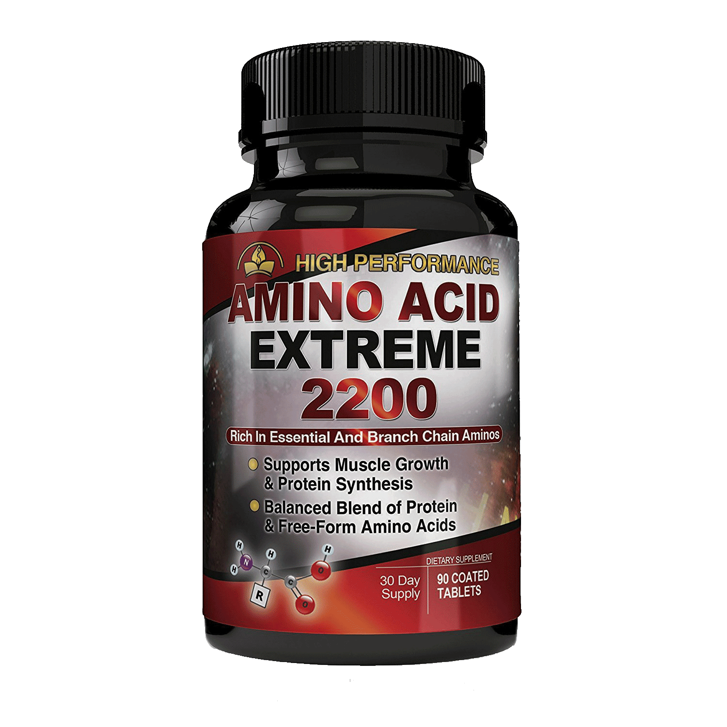 BCAA Amino Acid Extreme 2200 mg - High Performance Branch Chain Amino Acid Formula (90 Capsules)