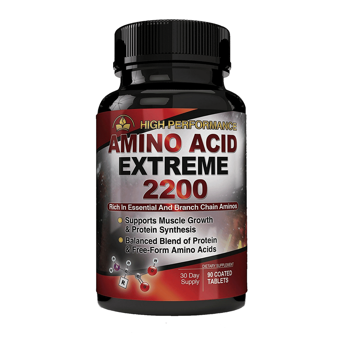 BCAA Amino Acid Extreme 2200 mg - High Performance Branch Chain Amino Acid Formula (90 Capsules)