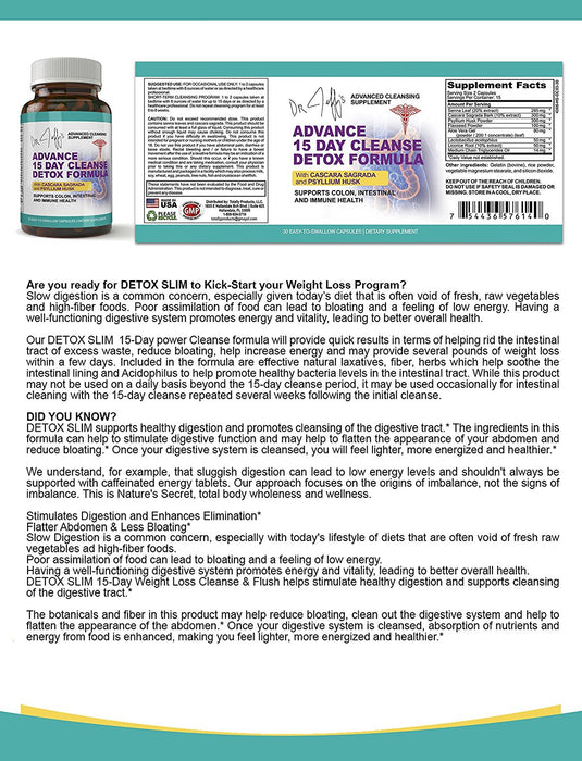 Dr. Jeff's Colon: Advanced 15 Day Detox Cleanse Formula (30 Capsules)