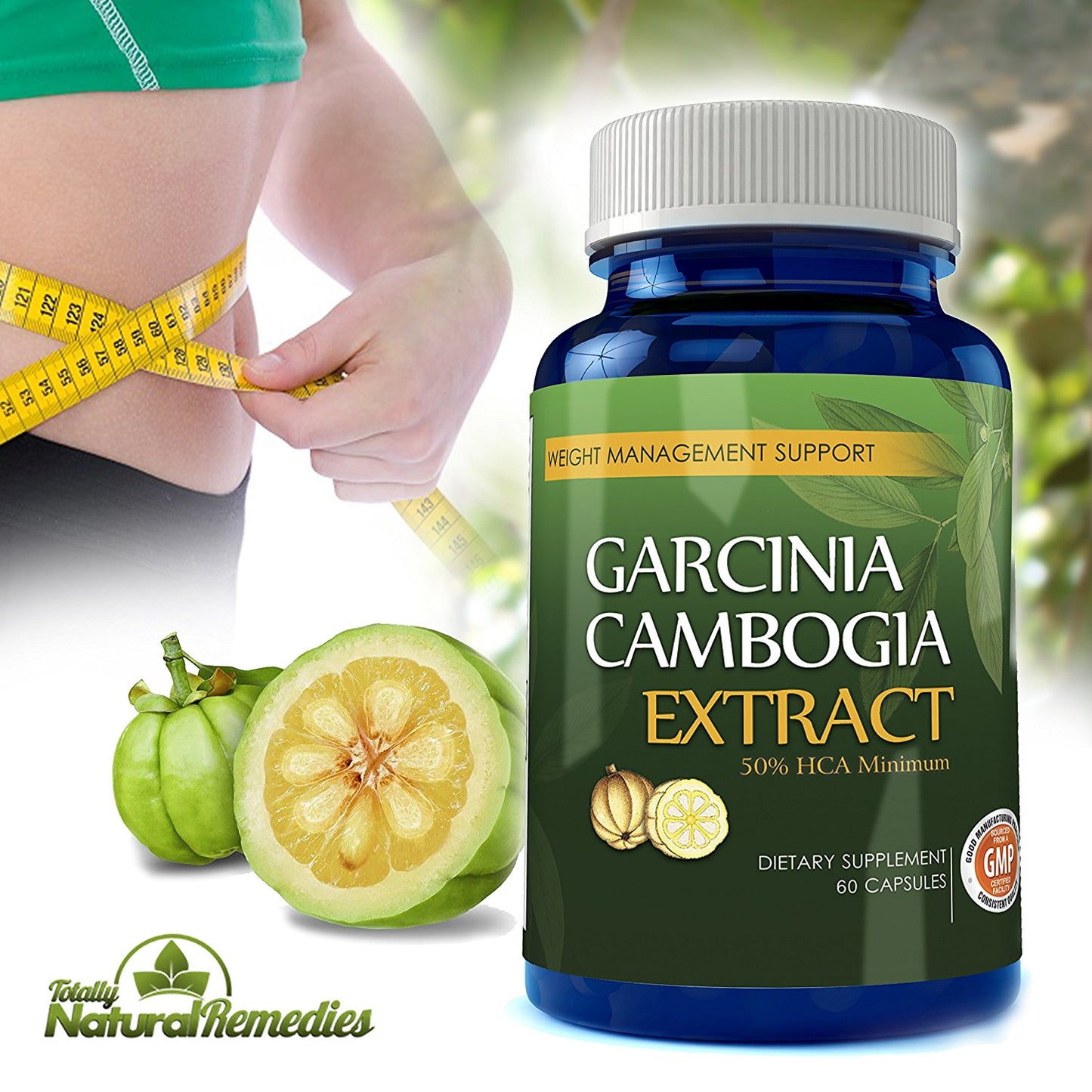 Maximum Potency 100% Pure Garcinia Cambogia 800mg HCA Extract (60 Capsules)