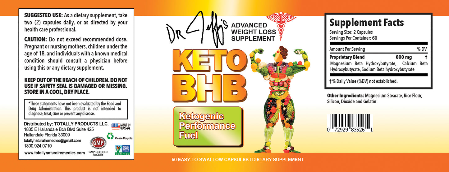 Dr. Jeff's Advanced Keto BHB - Exogenous Ketogenic Performance Fuel for Weight Loss